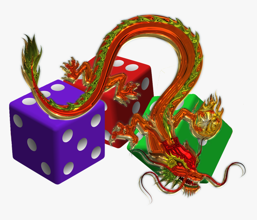 Dice Clipart Casino Dice - Chinese Dragon Ornament Png, Transparent Png, Free Download