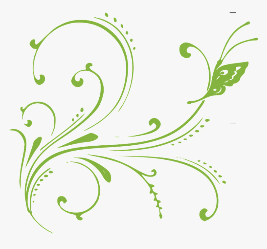 Vine, Decoration, Green, Plant, Design, Floral - Vector Clip Art Png, Transparent Png, Free Download