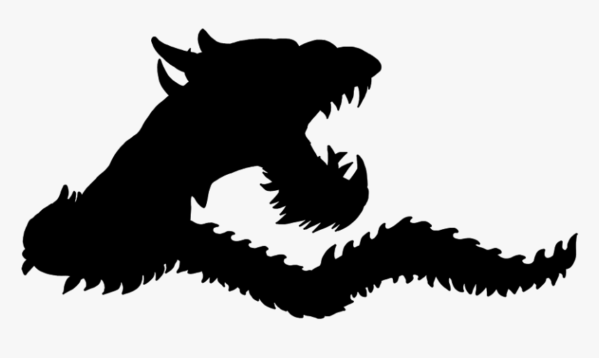 Chinese Dragon Silhouette - Chinese Dragon Gif Png, Transparent Png, Free Download