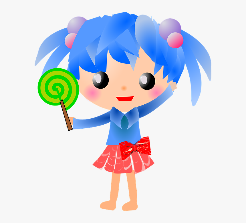 Lollipop, Candy, Sweets, Girl, Person, Happy - Happy Daughters Day, HD Png Download, Free Download