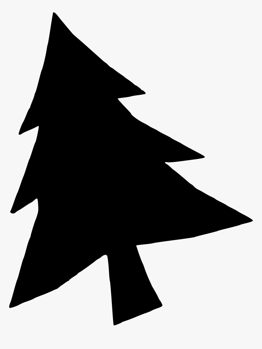 Christmas Tree Christmas Day Christmas Ornament Silhouette - Silhouette Christmas Tree Clipart, HD Png Download, Free Download