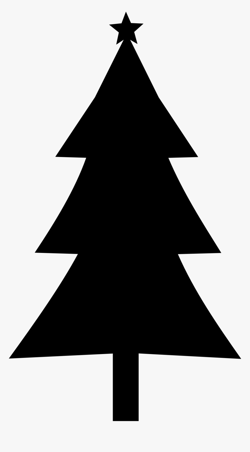Christmas Tree Silhouette Clip Art - Silhouette Christmas Tree Clipart, HD Png Download, Free Download