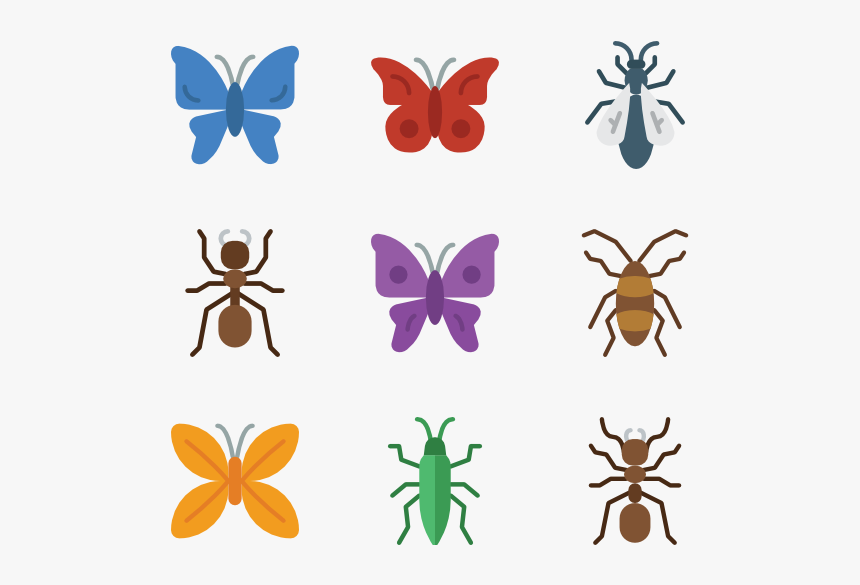 Insect,animal Figure,butterfly,clip Art,organism,moths - Insects Flat Icon, HD Png Download, Free Download
