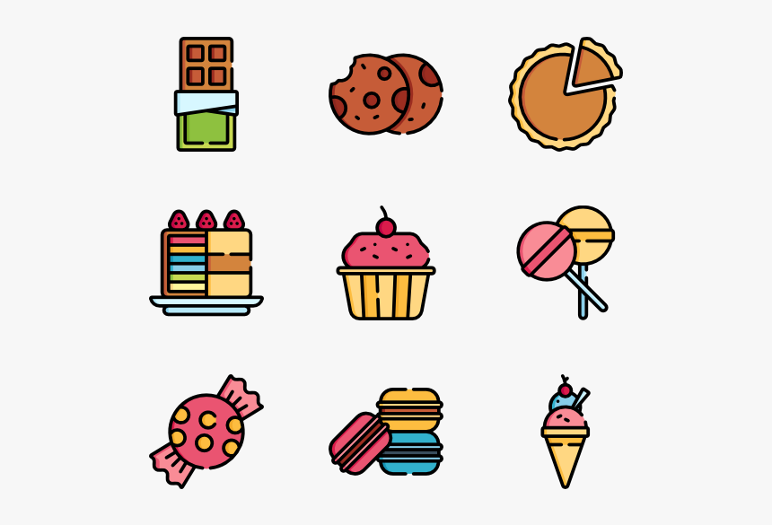 Sweet And Candy Shop - Food Colour Icon Transparent, HD Png Download, Free Download