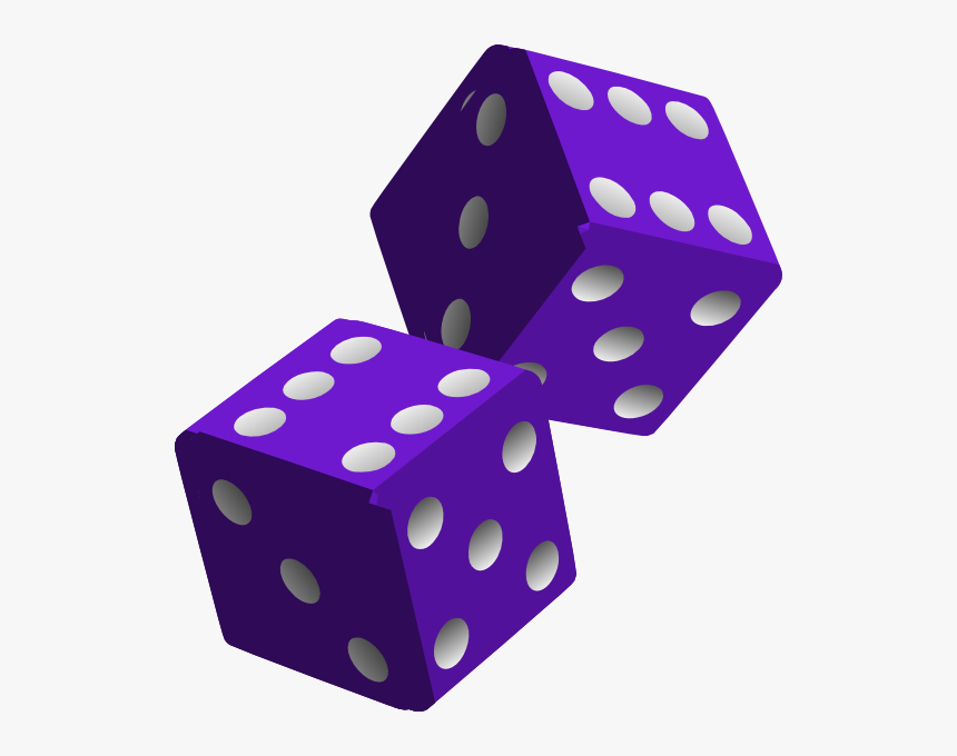 Dice Clipart Bunco - Purple Dice Clipart, HD Png Download is free transpare...