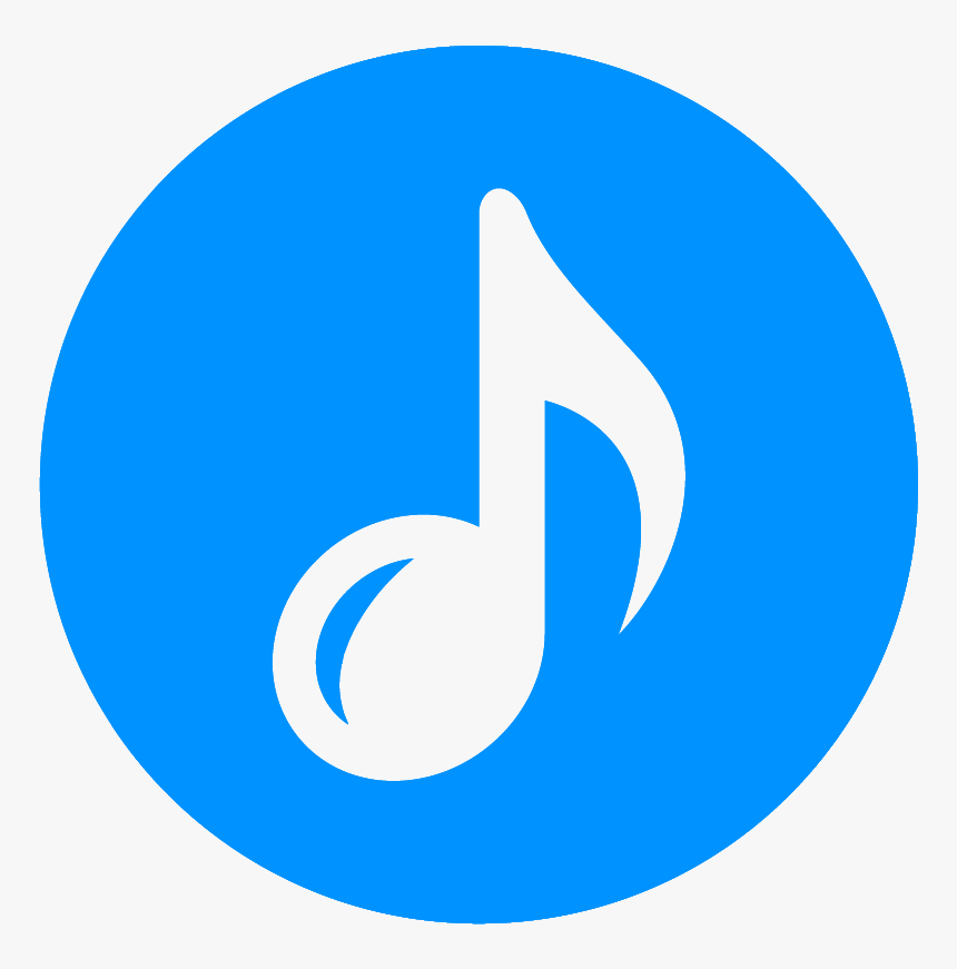 Transparent Blue Music Note Png - Logo Of Social Media Apps, Png Download, Free Download