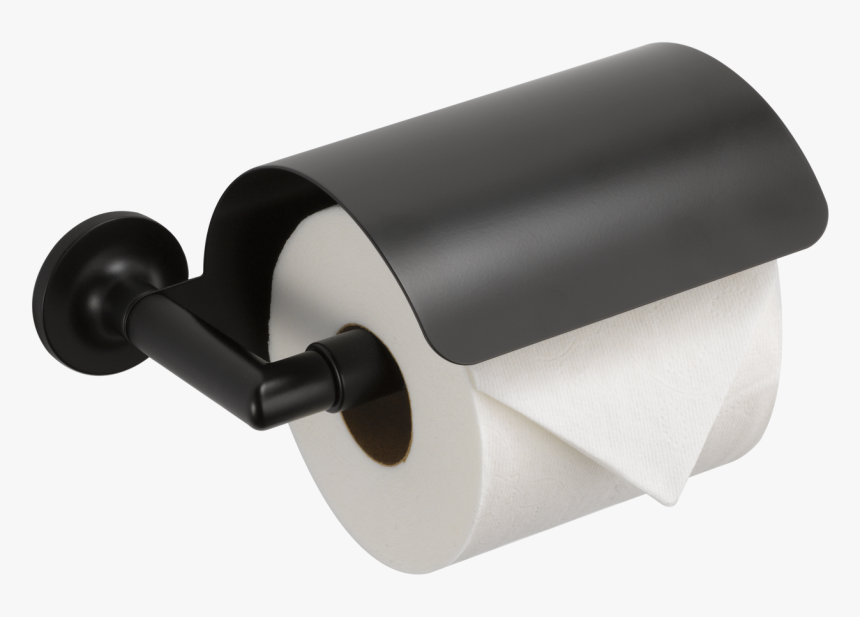 Brizo 695075-bl Odin - Black Toilet Paper Holder With Cover, HD Png Download, Free Download