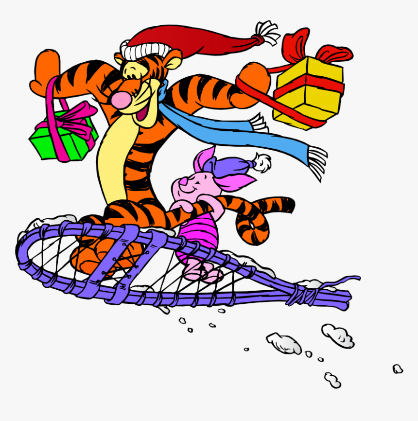 Free Png Tigger And Piglet Christmas Png Images Transparent - Winnie The Pooh Christmas Png, Png Download, Free Download