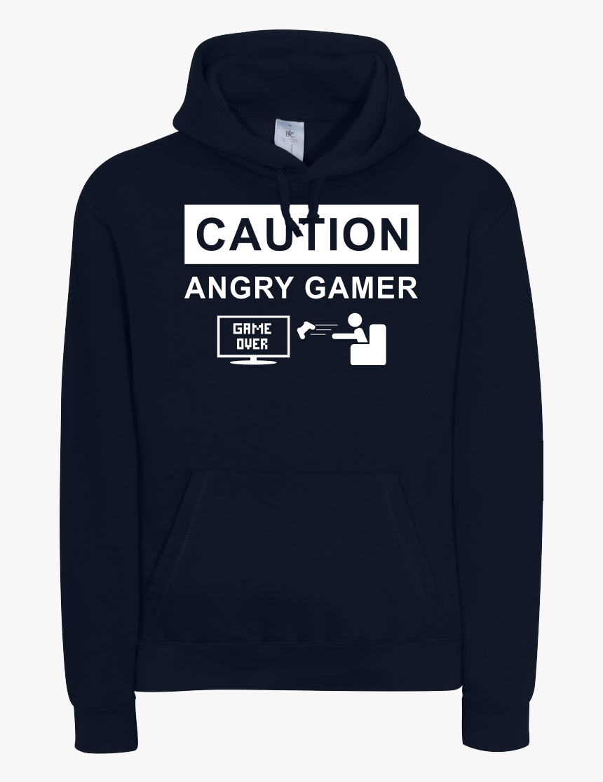 Angry Gamer Sweatshirt B&c Hooded , Png Download - Hoodie, Transparent Png, Free Download