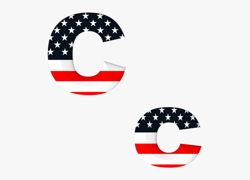 C With American Flag, HD Png Download, Free Download