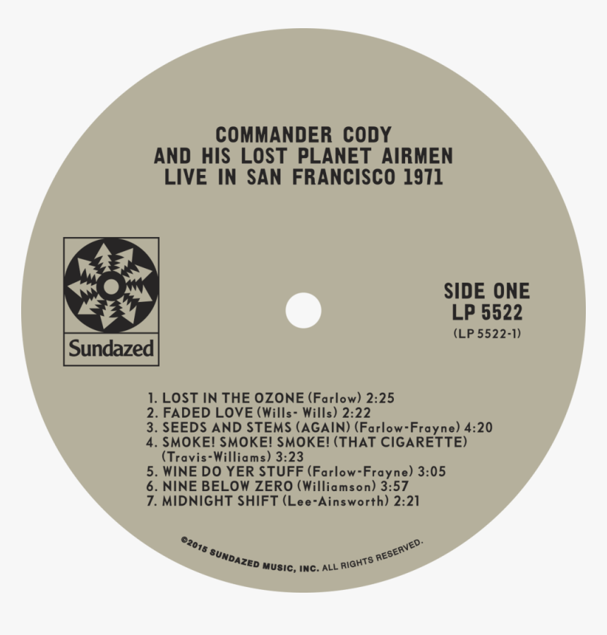 Lp 5522 Commander Cody Labels-1 - Circle, HD Png Download, Free Download