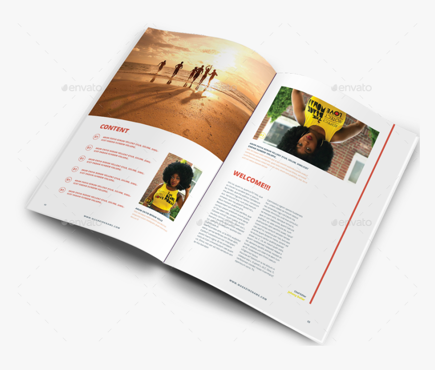 Minimalist Content Layout Magazine, HD Png Download, Free Download