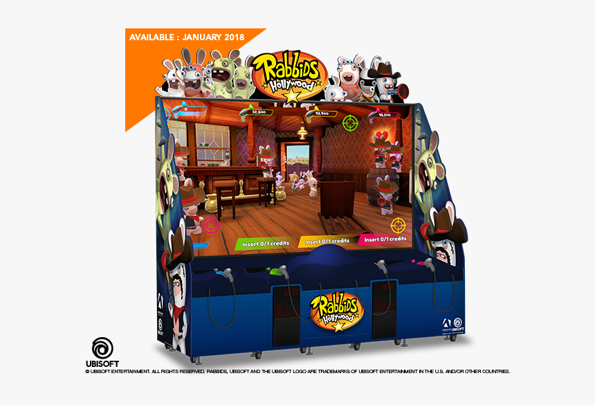 Adrenaline Amusements To Launch Two New Ubisoft Rabbids - Rabbids Hollywood Arcade Game, HD Png Download, Free Download