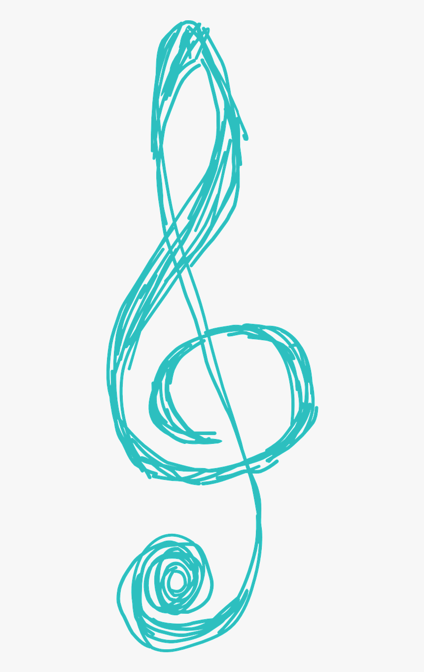 Music Clef Abstract Free Photo - Treble Clef Hand Drawn, HD Png Download, Free Download