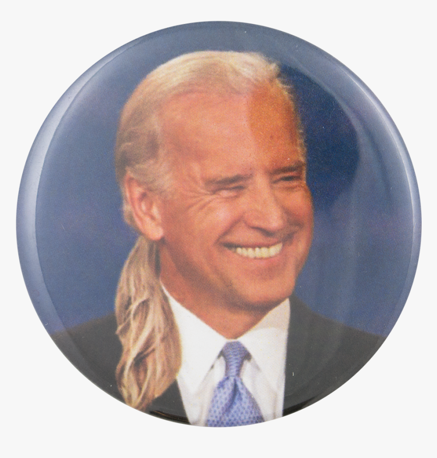 Joe Biden Long Hair Political Button Museum - Joe Biden Long Hair, HD Png Download, Free Download