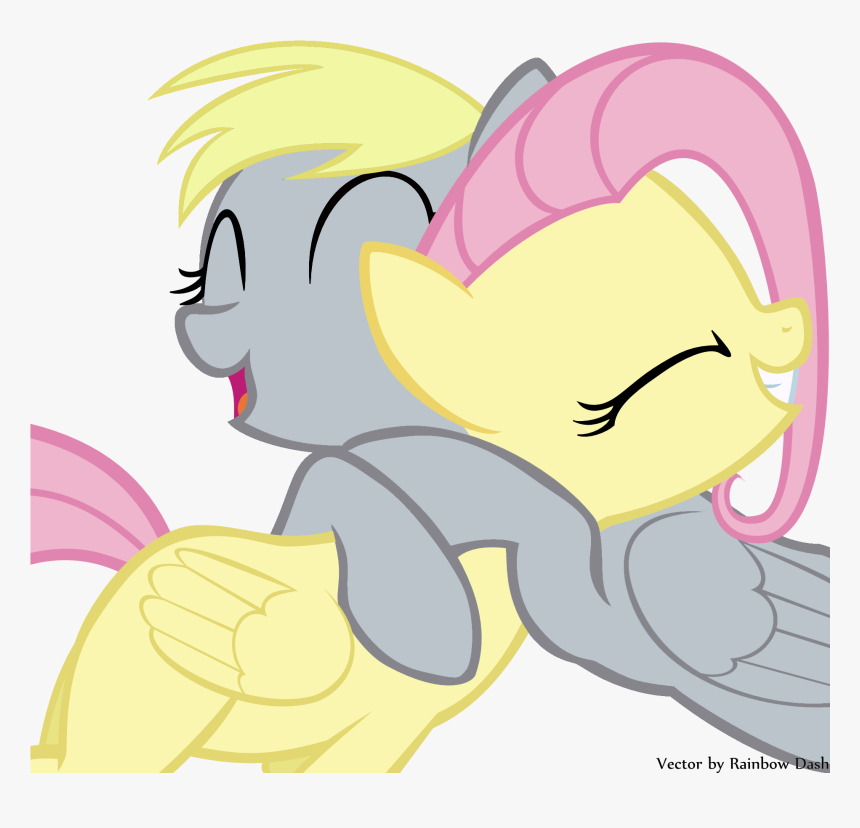 Dash Derpy Hooves Rainbow Dash Fluttershy Pony Cartoon - My Little Pony Derpy And Fluttershy, HD Png Download, Free Download