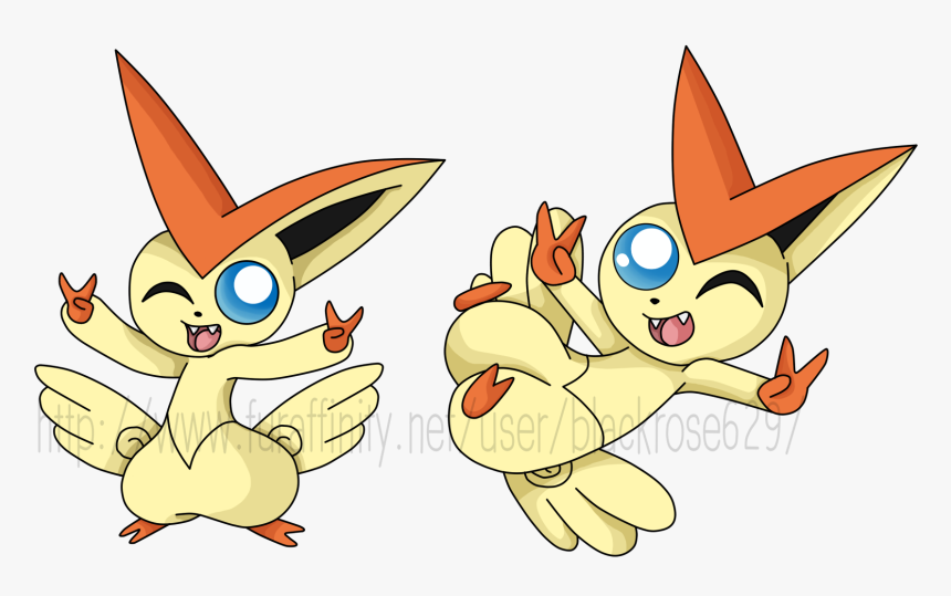 P- Victini - Cartoon, HD Png Download, Free Download