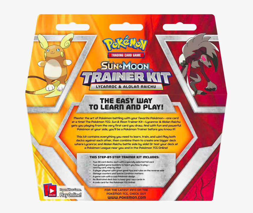 Sun & Moon Lycanroc & Alolan Raichu Trainer Kit - Sun Moon Trainer Kit, HD Png Download, Free Download