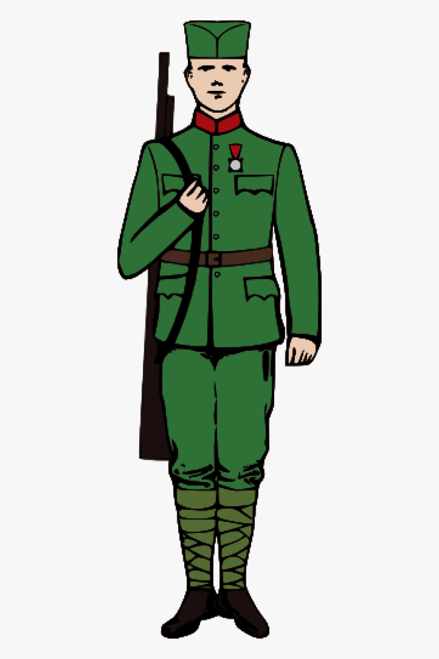 Serbian Soldier Ww1 - Clip Art Transparent Ww1 Soldiers, HD Png Download, Free Download