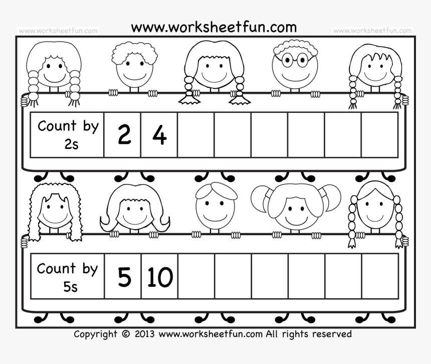 Skip Counting In 5's Worksheet, HD Png Download, Free Download