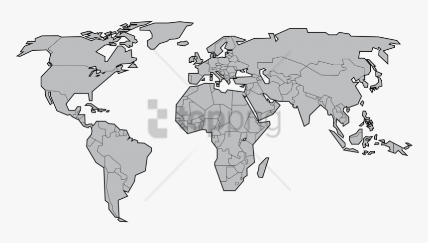 Free Png Download Blank Color World Map Png Png Images - Pubg Sales By Country, Transparent Png, Free Download