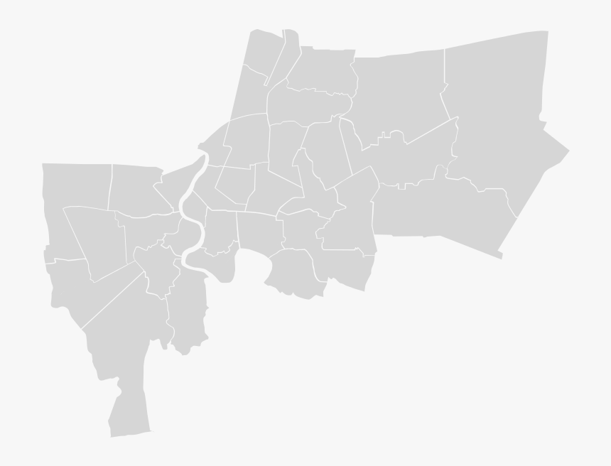 Blank Bangkok 2011 Constituencies Map - Bangkok Map Vector Png, Transparent Png, Free Download