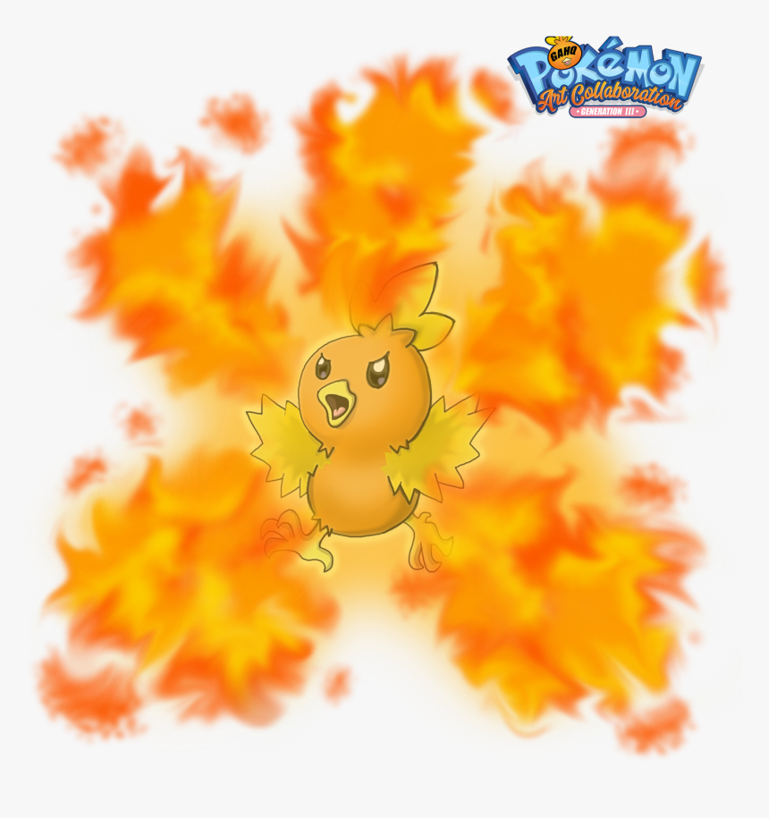 #255 Torchic Used Flame Burst And Ember In Our Pokemon - Cartoon, HD Png Download, Free Download