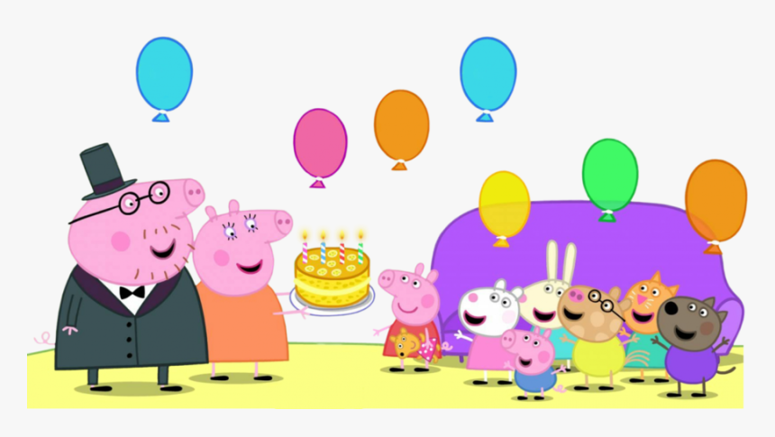 Transparent Peppa Pig Clipart Png - Peppa Pig Birthday Transparent  Background, Png Download - kindpng