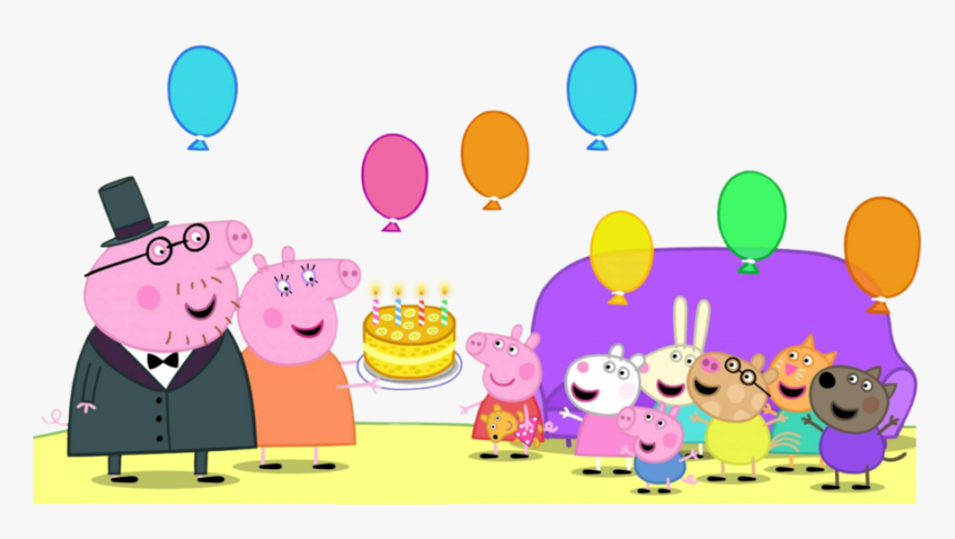 Transparent Peppa Pig Clipart Png - Peppa Pig Birthday Transparent Background, Png Download, Free Download