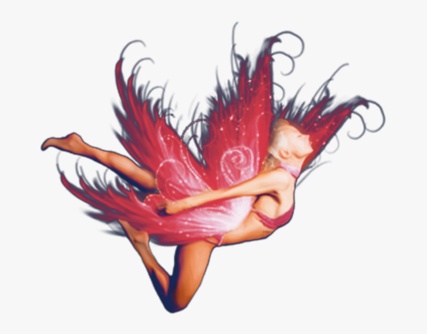 #fairy #flying #fantasygirl #magical #red #fairies - Illustration, HD Png Download, Free Download