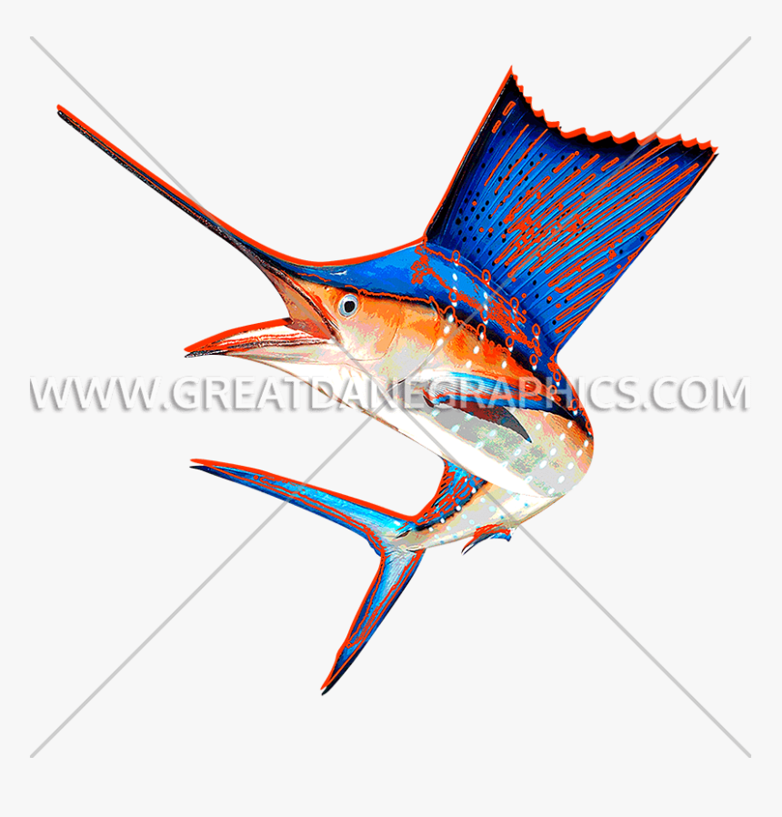 Sword Fish Clipart Svg Transparent Download Funky Sailfish - Atlantic Blue Marlin, HD Png Download, Free Download