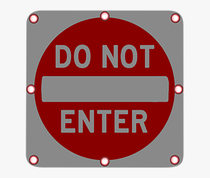 Ts40 Flashing Do Not Enter Sign Night - Sign, HD Png Download, Free Download