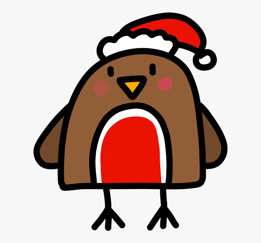 Cute Christmas Robin Clipart, HD Png Download, Free Download