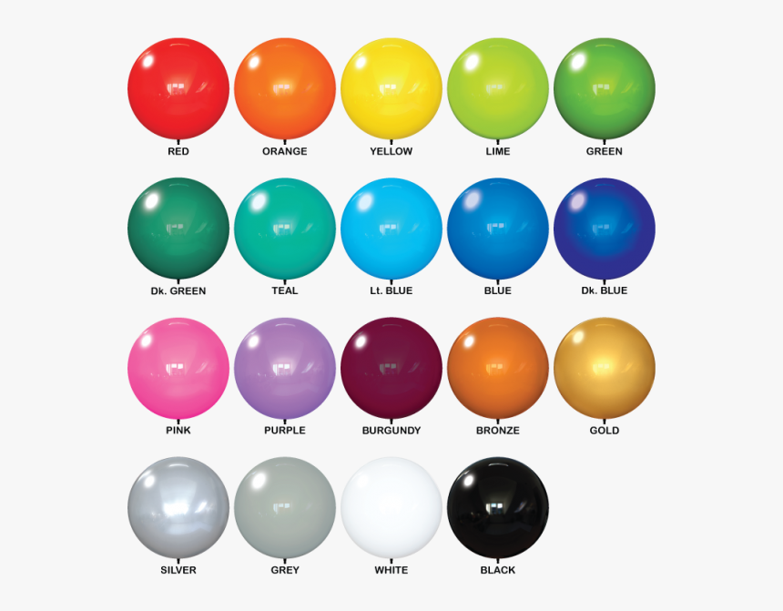 Duraballoon Replacement Balloon Colors - Ship Balloons Colors, HD Png Download, Free Download