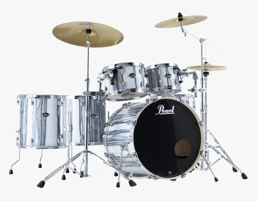 Acoustic Drum Kits Pearl Edtion Export Exa Piece- - Chrome Pearl Drum Set, HD Png Download, Free Download