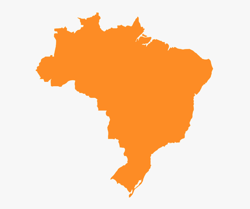 Brazil Map Silhouette, HD Png Download, Free Download