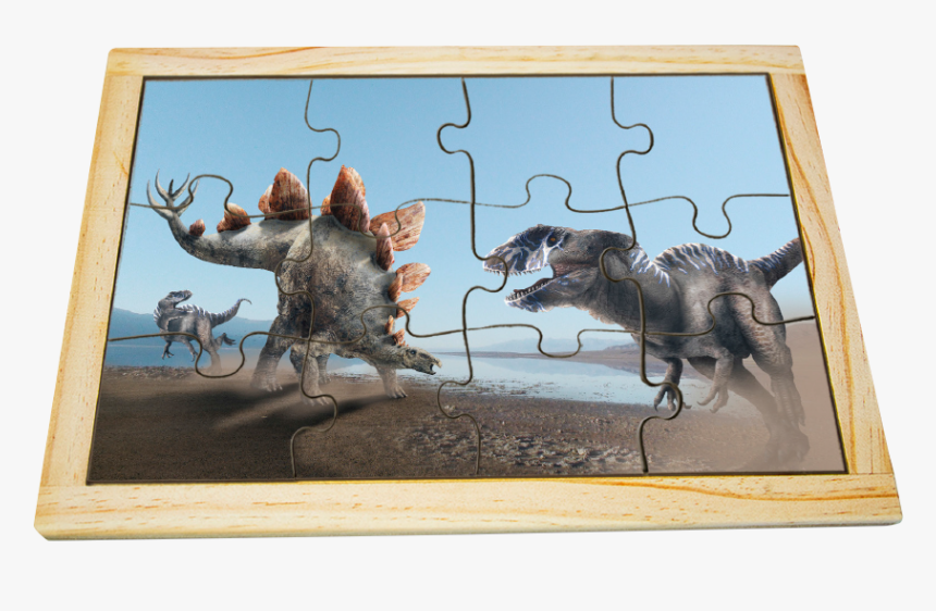 Stegosaurus And Allosaurus Puzzle - Visual Arts, HD Png Download, Free Download