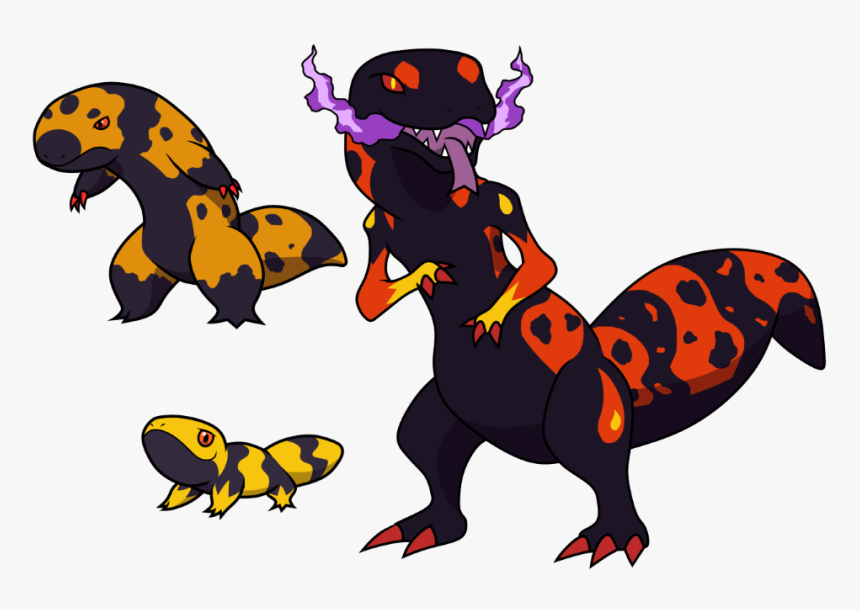 Salamander Clipart Barred - Fire Fakemon, HD Png Download, Free Download