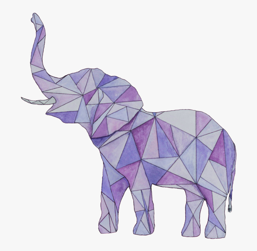 Transparent Imagens Png Tumblr - Elephant Made Out Of Shapes, Png Download, Free Download