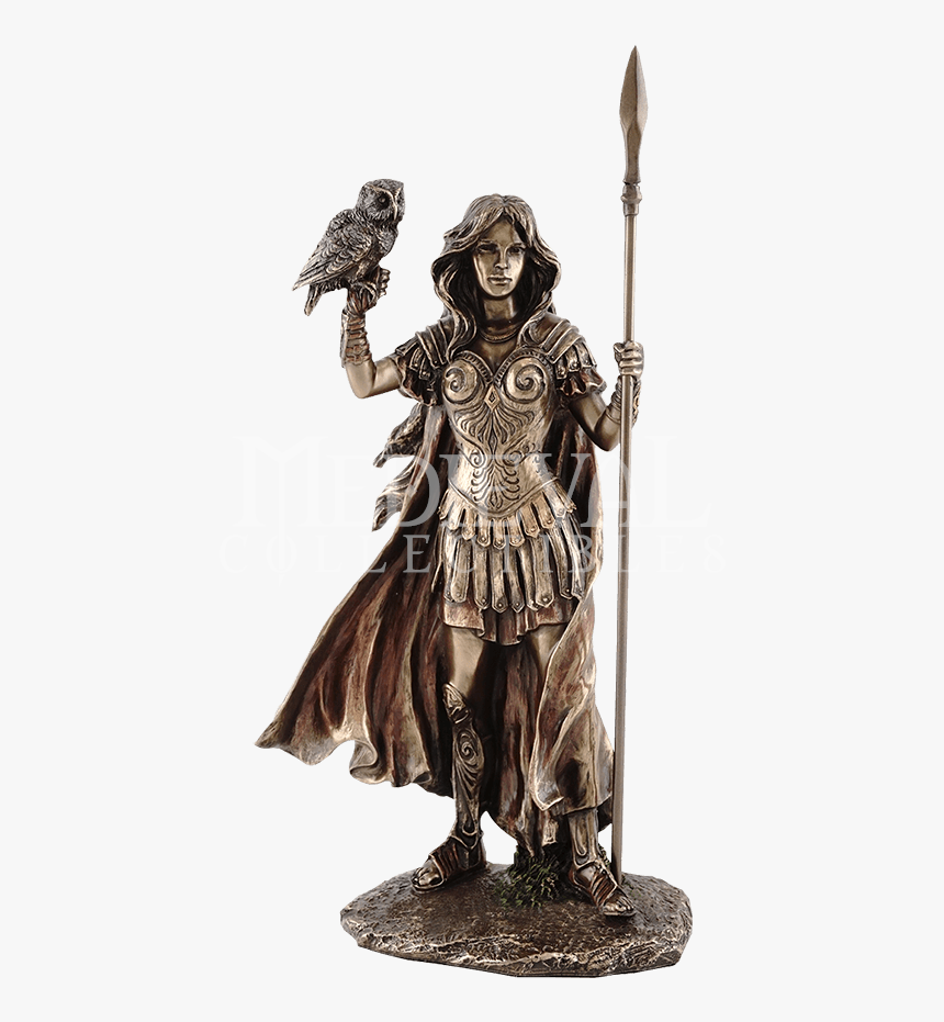 Athena Statue With Owl, HD Png Download, Free Download
