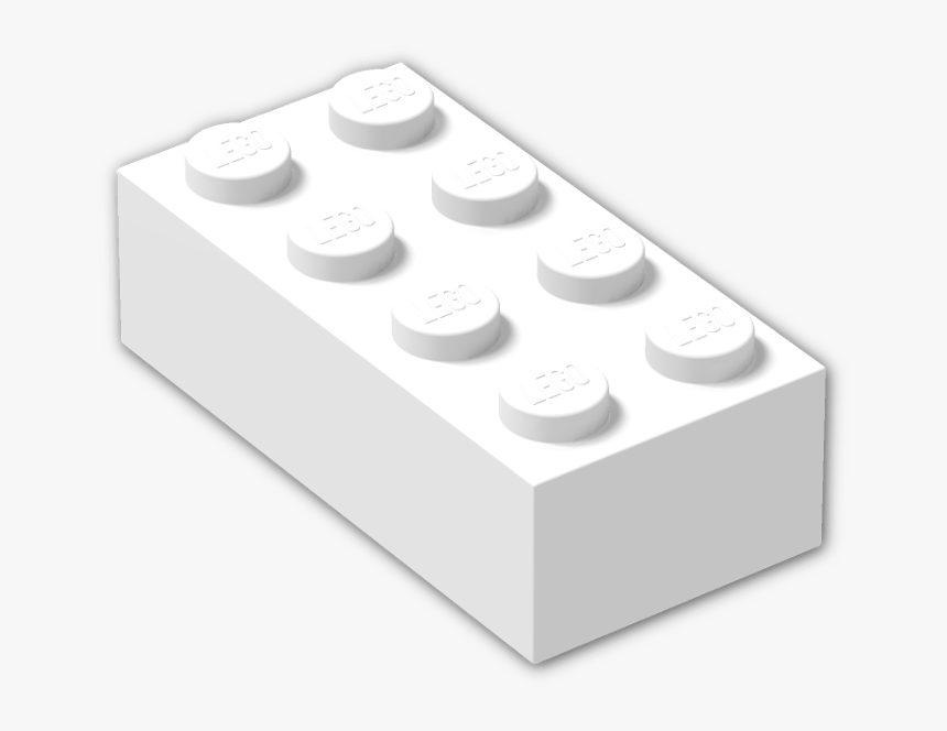 White 2 X 4 Lego Block, HD Png Download, Free Download