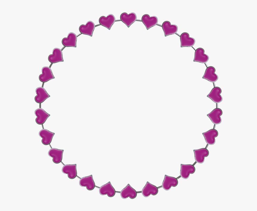 Plum Hearts Frame Clipart, Elemento, Purple Hearts, - Circulo De Corazones Png, Transparent Png, Free Download