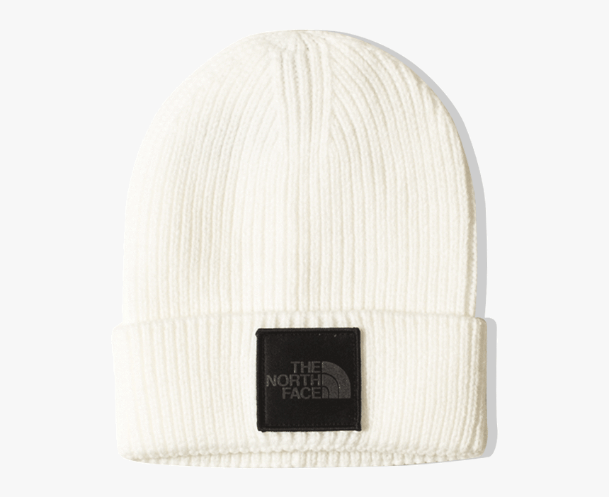 The North Face Hats Tnf Logo Box Cuffed Beanie White - North Face Beanie Logo Box, HD Png Download, Free Download