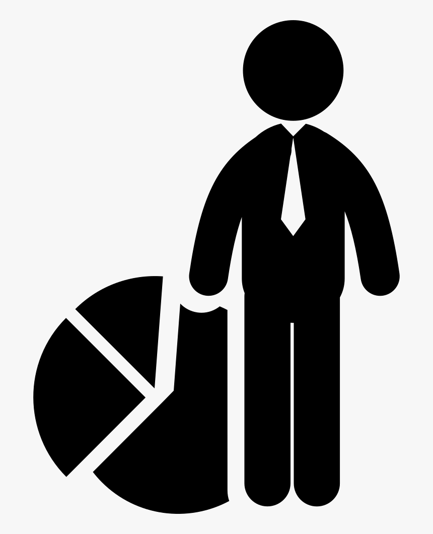 Businessman Standing With Circular Business Graphic - Taxman Icon, HD Png Download, Free Download