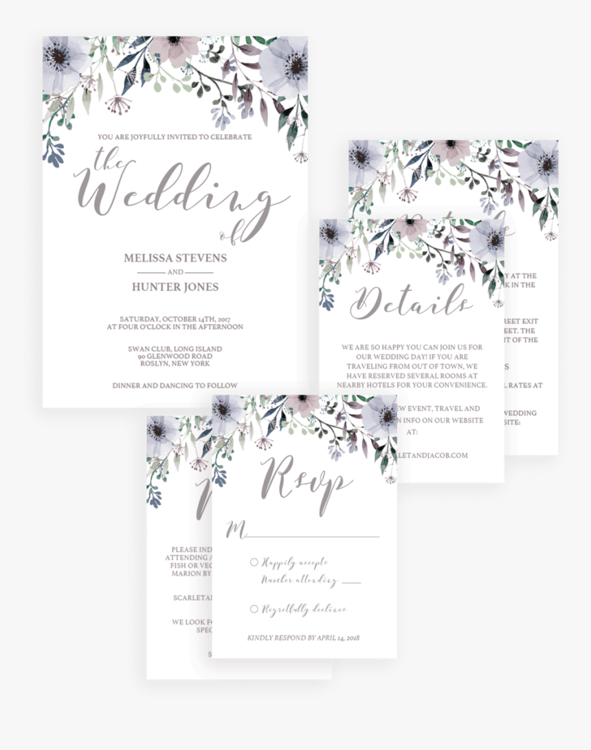 Transparent Rustic Wedding Invitation Clipart - Wedding Evening Invite Template, HD Png Download, Free Download