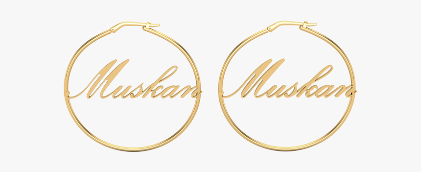 Gold Personalised Earrings, HD Png Download, Free Download