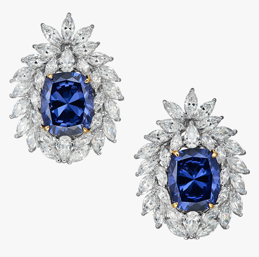 Ciro Jewelry Victoria Queen Earrings - Sapphire Stud Earrings Diamond, HD Png Download, Free Download