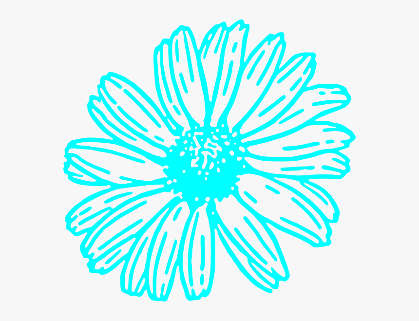 Blue Sun Flower Svg Clip Arts - Clipart Colored Daisy, HD Png Download, Free Download
