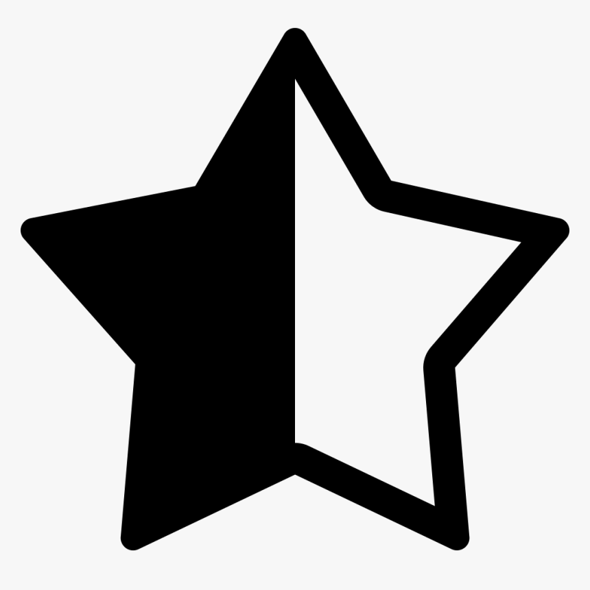 Star Half Svg Png Icon Free Download - Icon, Transparent Png, Free Download