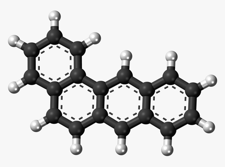 Benz Anthracene Molecule Ball - Thiol Ball And Stick Model, HD Png Download, Free Download